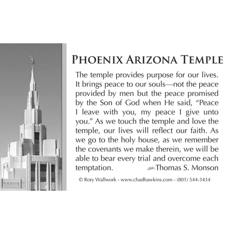 Phoenix Arizona Temple Recommend Holder